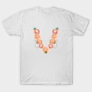 Letter V Floral T-Shirt